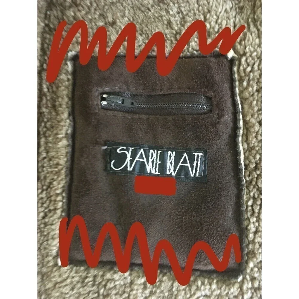 Searle-blatt Full Length SUEDE/SHEARLING Coat, Size Large, Pre-owned Vintage,EUC - Picture 11 of 12